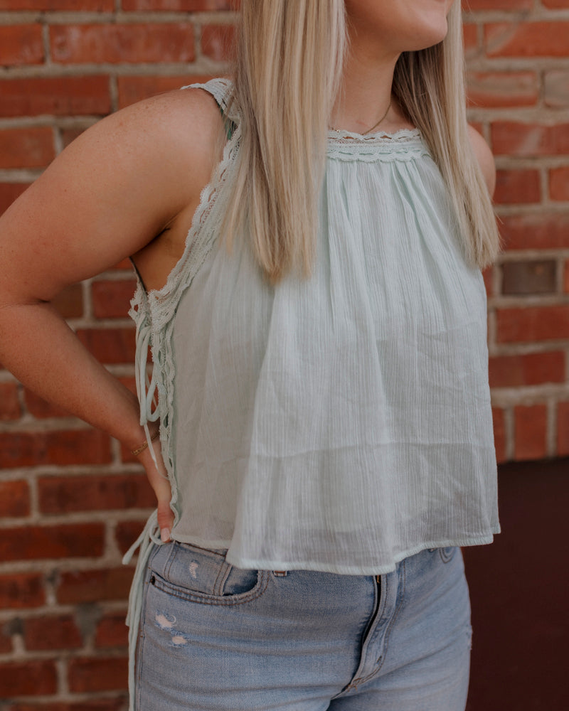 Mint crop top