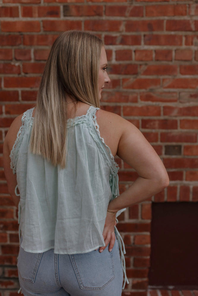 Mint crop top