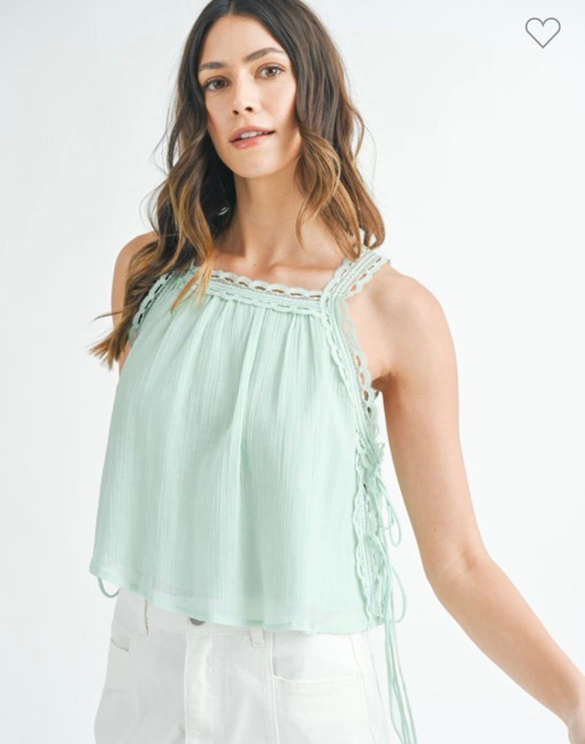 Mint crop top