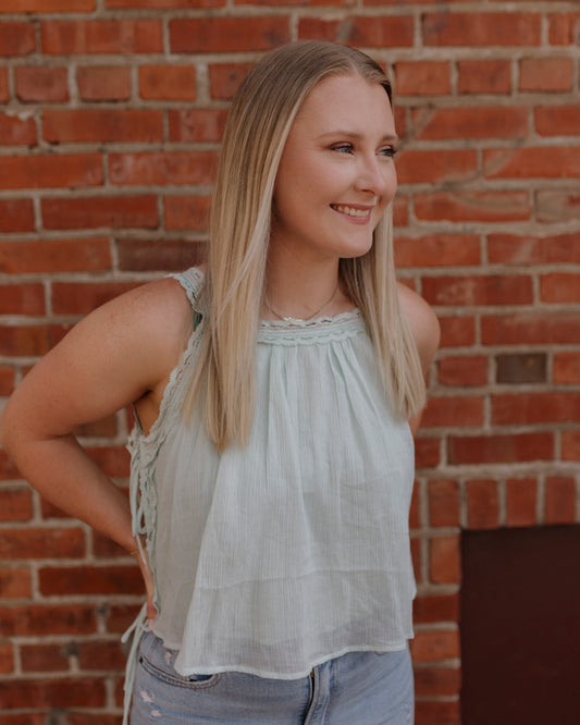 Mint crop top