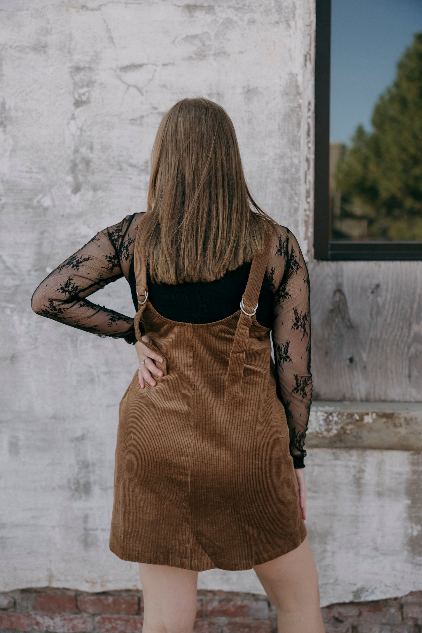 Camel Corduroy Dress