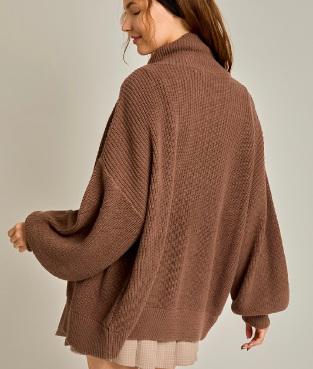 Mocha Oversized Sweater Cardigan