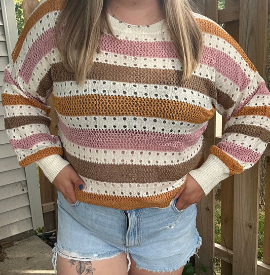 Paisley Striped Sweater